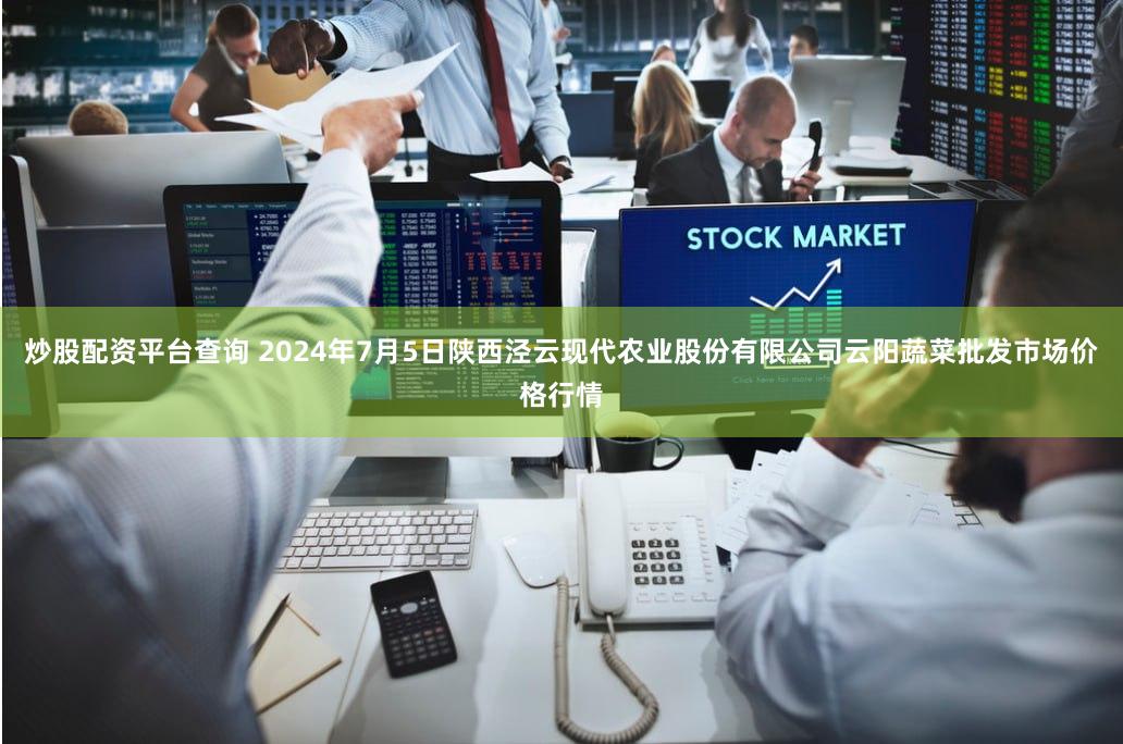 炒股配资平台查询 2024年7月5日陕西泾云现代农业股份有限公司云阳蔬菜批发市场价格行情