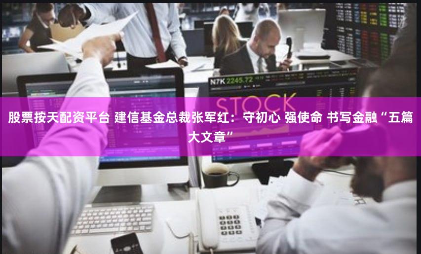 股票按天配资平台 建信基金总裁张军红：守初心 强使命 书写金融“五篇大文章”